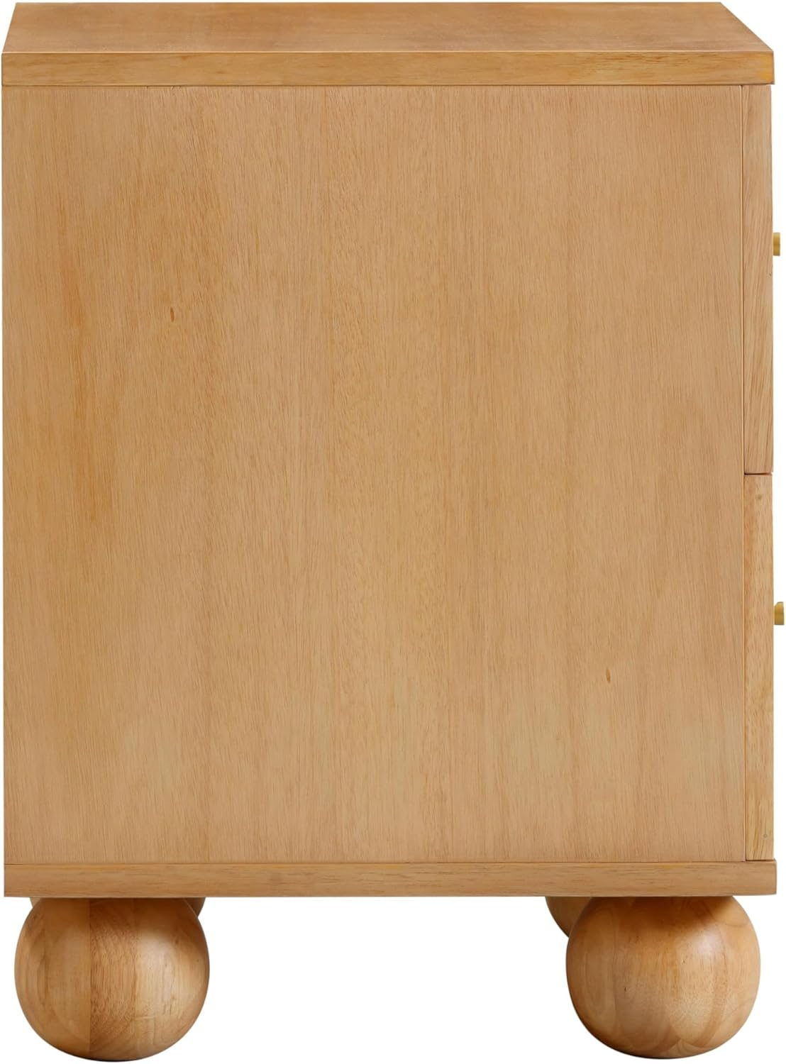  Natural Wood & Rattan Wavy Nightstand