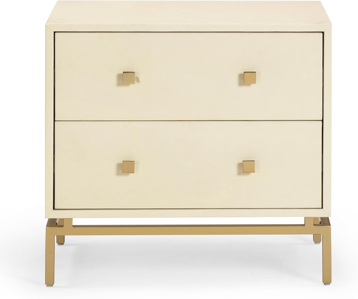 Cream Shagreen Nightstand