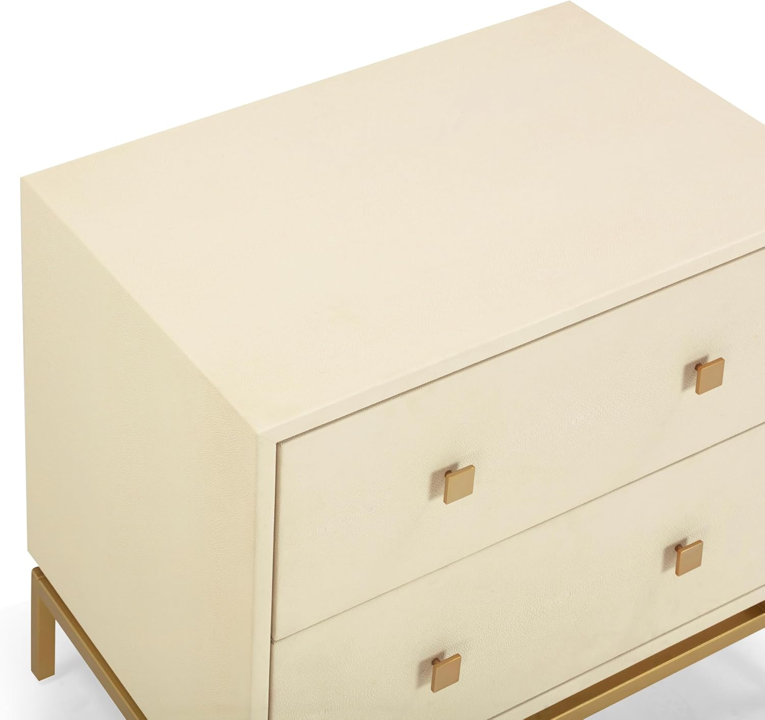 Cream Shagreen Nightstand